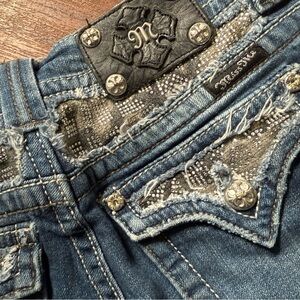 Miss Me Blue Embellished Women's Jeans camo